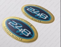 Grady White 248 Voyager Decals 5" x 2.7" 2pcs. Grady White 248 Voyager Decals 5" x 2.7" 2pcs.